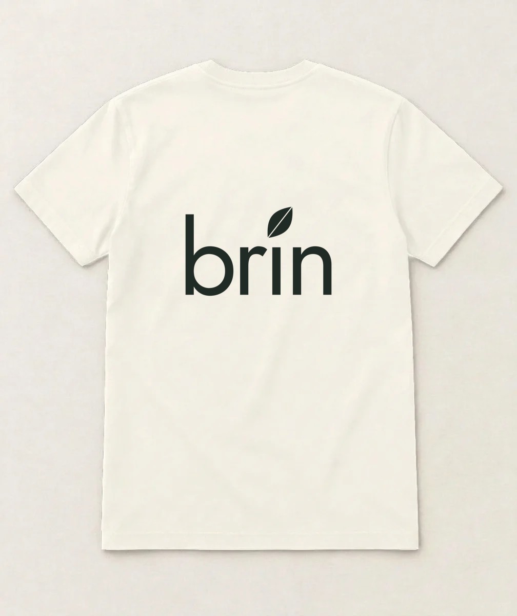 aperçu provisoire du t-shirt Racine blanc cassé, nom brin au dos