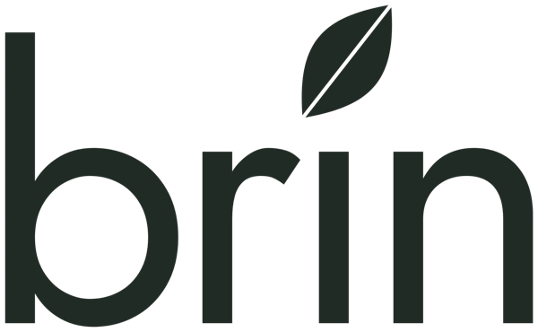 logo brin, un b dont la boucle se termine en feuille