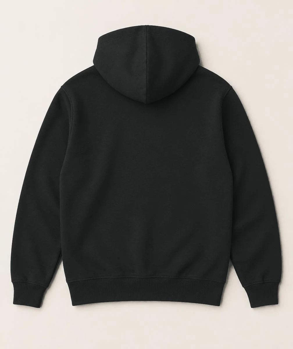 équilibre, hoodie noir, devant