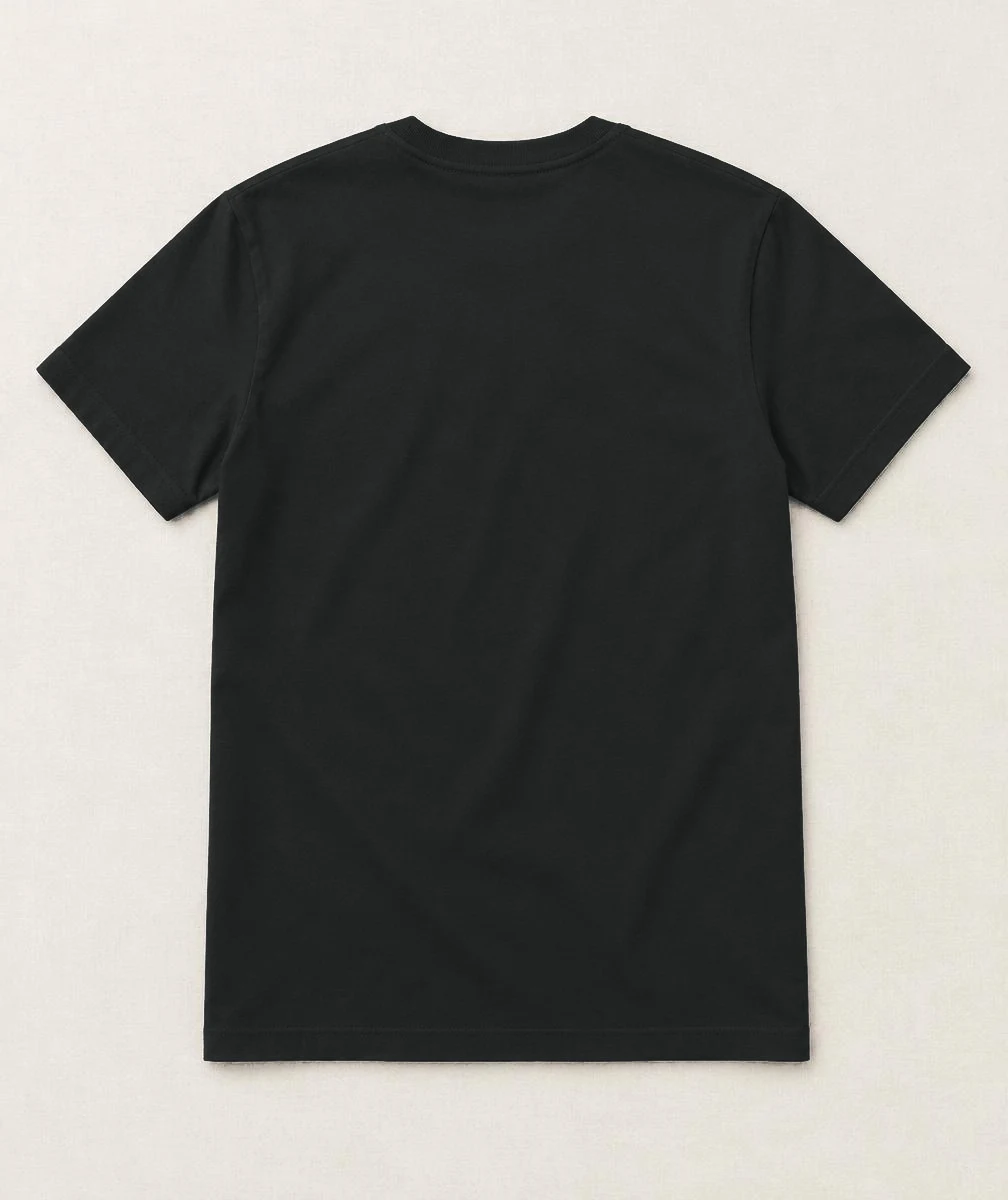 lune, t-shirt noir, devant