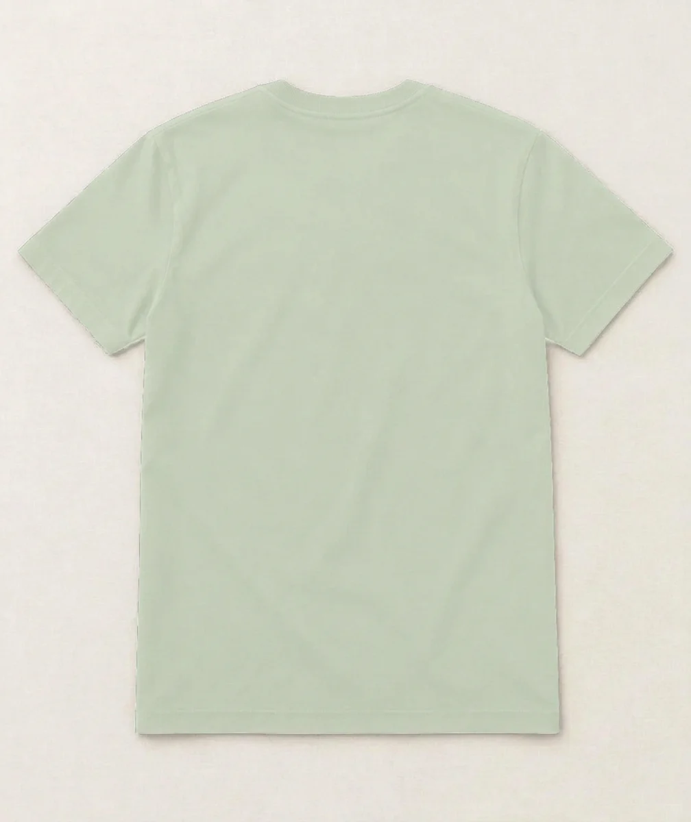 les sommets, t-shirt vert givré, dos